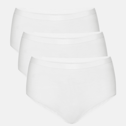 3 par hvide bambus maxi trusser