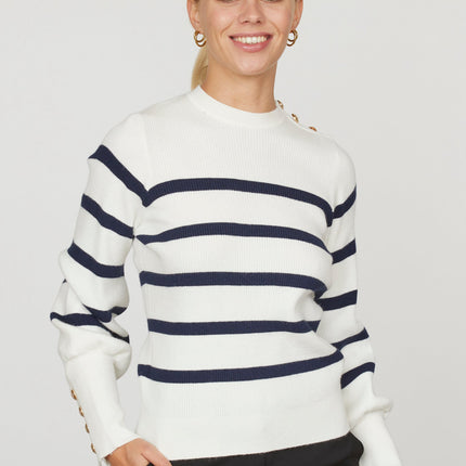 Hani-Stripe Bluse - Hvid