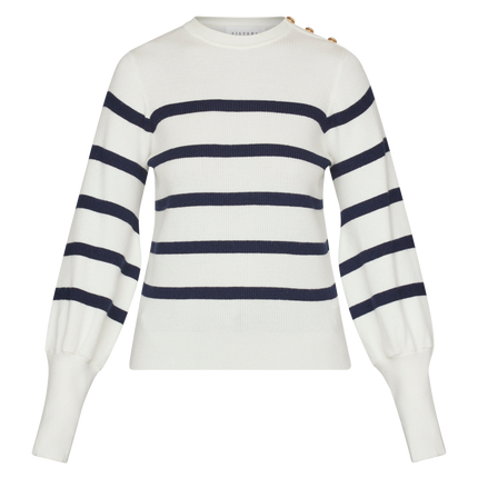 Hani-Stripe Bluse - Hvid