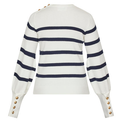 Hani-Stripe Bluse - Hvid
