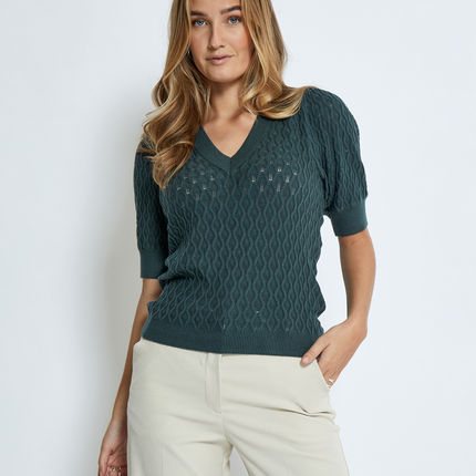 PCRosalia Strik T-shirt - Grøn