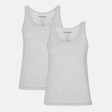 2 stk grå bambus tank top