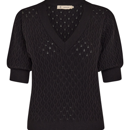 PCRosalia Strik T-shirt - Sort