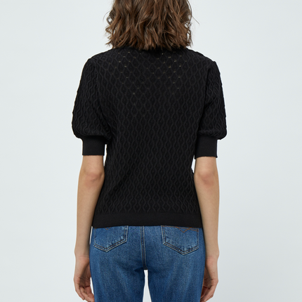 PCRosalia Strik T-shirt - Sort