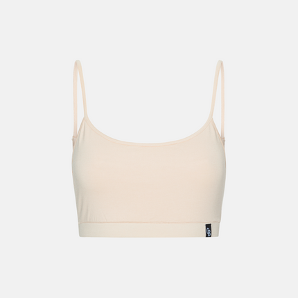2 stk cream bambus Bh top med tynd strop