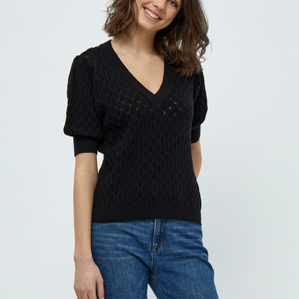 PCRosalia Strik T-shirt - Sort