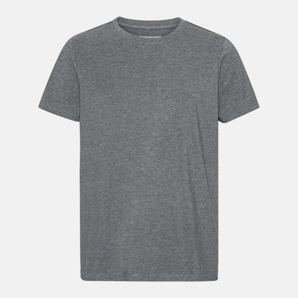 Mørkegrå melange crew neck bambus t-shirt