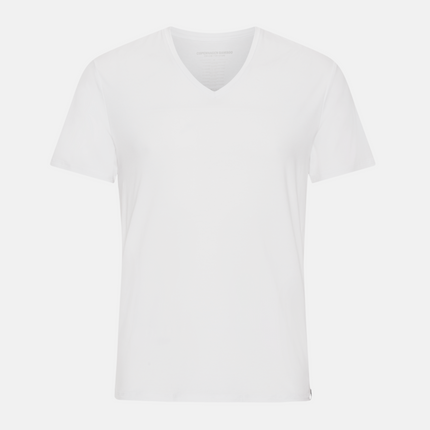 2 stk hvide slim fit v-hals bambus T-shirts