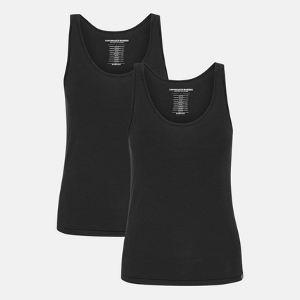 2 stk Sort Bambus Tank Top