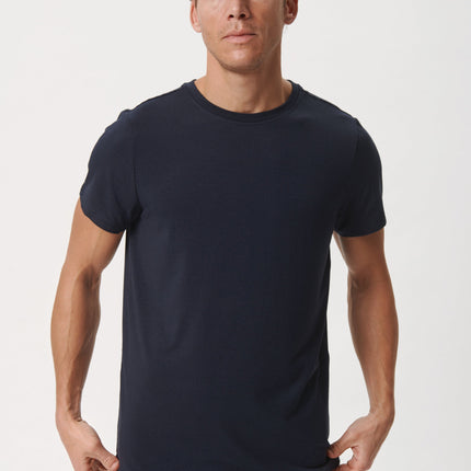 Navy crew neck bambus T-shirt