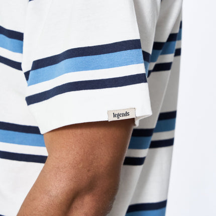 Bruce Stripe tee - Harbour Blue