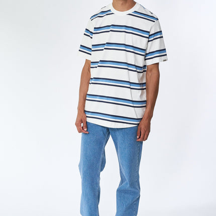 Bruce Stripe tee - Harbour Blue