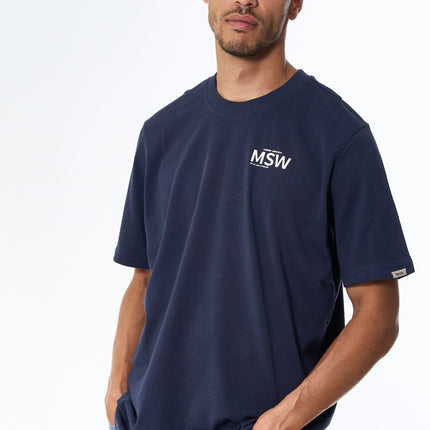 Bruce Text 3 tee - Navy Sea