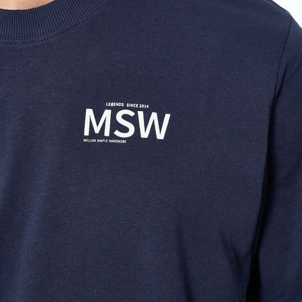 Bruce Text 3 tee - Navy Sea