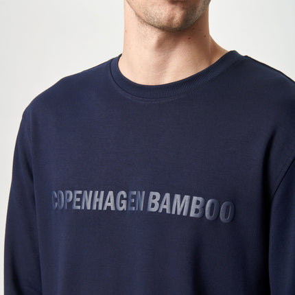 Navy bambus sweatshirt med logo
