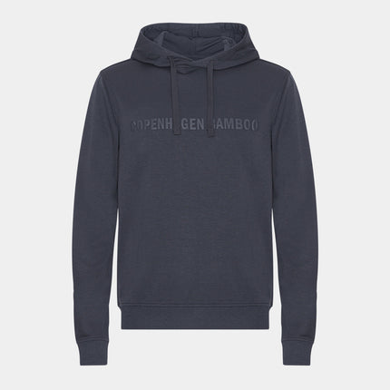 Mørkegrå bambus hoodie med logo