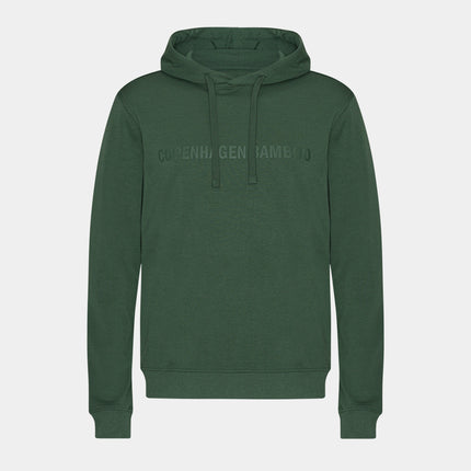 Grøn bambus hoodie med logo