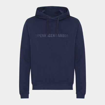 Navy bambus hoodie med logo