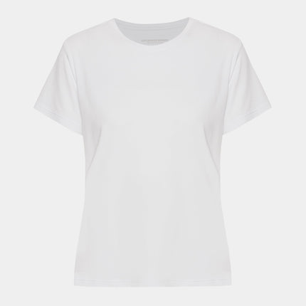 Hvid kortærmet bambus T-shirt