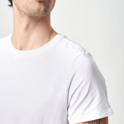 Hvid crew neck bambus T-shirt