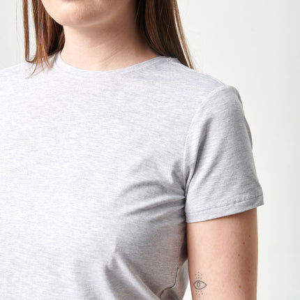 Lysegrå kortærmet bambus T-shirt