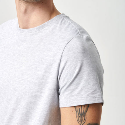 Lysegrå crew neck bambus T-shirt