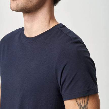 Navy crew neck bambus T-shirt