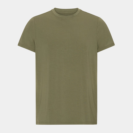 Oliven crew neck bambus T-shirt