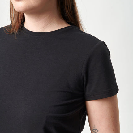 Sort kortærmet bambus T-shirt