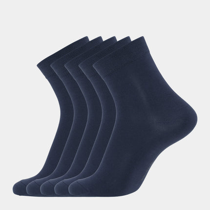 5 par navy bambus strømper (Low cut)