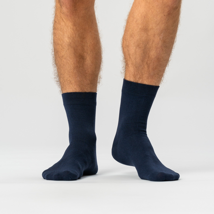 5 par navy bambus strømper (Low cut)