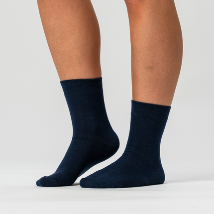 5 par navy bambus strømper (Low cut)