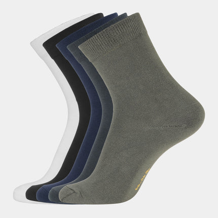 5 par multicolor bambus strømper