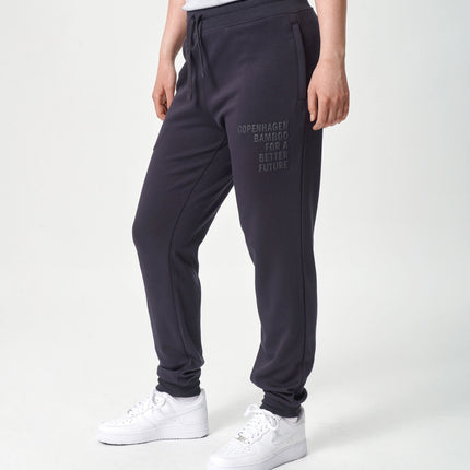 Mørkegrå bambus sweatpants med logo
