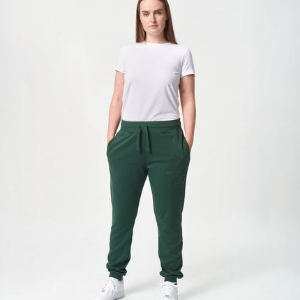 Grønne bambus sweatpants med logo
