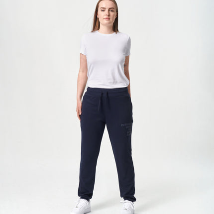 Navy bambus sweatpants med logo