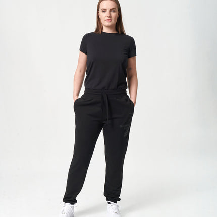 Sorte bambus sweatpants med logo