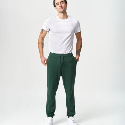 Grønne bambus sweatpants med logo