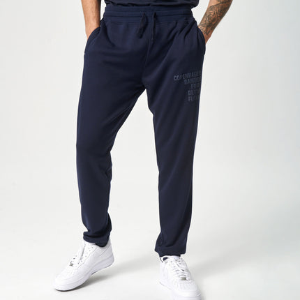 Navy bambus sweatpants med logo