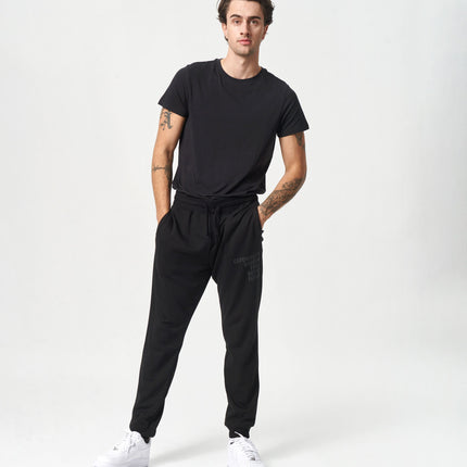 Sorte bambus sweatpants med logo