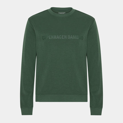 Grøn bambus sweatshirt med logo