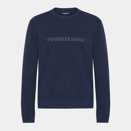 Navy bambus sweatshirt med logo