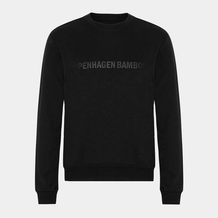 Sort bambus sweatshirt med logo