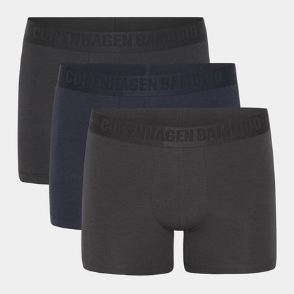 3 par bambus underbukser i sort - grå - navy