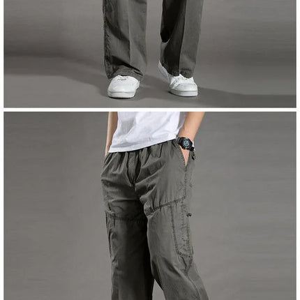 Men's Cargo Pants Summer Spring Cotton Work Wear New In Large Size 6XL Casual Climbing Joggers Sweatpants Hombre Autumn Trousers