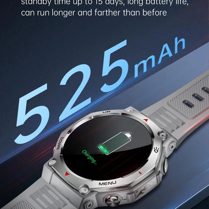 2025 New KT85 Sport Watch 1.43'' Stress Monitor Exercise Tracking Magnetic Charge Unisex 5ATM Android IOS Smart Watch for Men