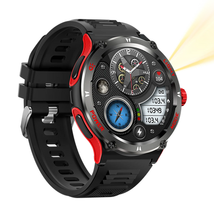 Dafit Waterproof Outdoor Smart Watch KT76 1.53inch Screen SOS Button Cheap Price 500mAh Battery Remote Control Silicone Call APP