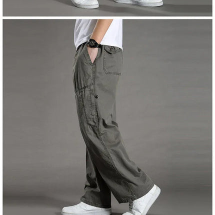 Men's Cargo Pants Summer Spring Cotton Work Wear New In Large Size 6XL Casual Climbing Joggers Sweatpants Hombre Autumn Trousers