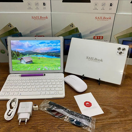 SAIL AIR B10 10.1 Inch IPS Android WIFI and 2SIM 6+256GB Tablet PC Complete Set of Keyboard Mouse Configurations for Sale ANDR13