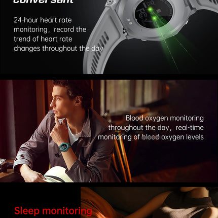 2025 New KT85 Sport Watch 1.43'' Stress Monitor Exercise Tracking Magnetic Charge Unisex 5ATM Android IOS Smart Watch for Men